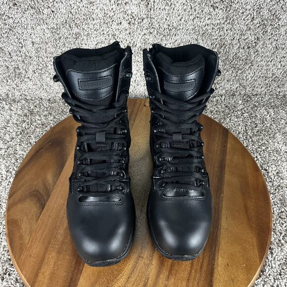 Reebok Rapid Response Mens 4 M / Womens 6 M Black Combat Boots Side Zipper - Picture 3 of 10